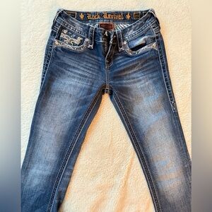 Rock Revival Women's Distressed Blue Skinny Jeans